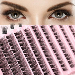 DIY Eyelash Extensions Kit Clusters Lashes Natural Thick Curly Volume Wispy Clus