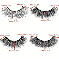 20 Pairs Fluffy Faux Mink Lashes 4 Styles Reusable False Eyelashes Makeup Tools