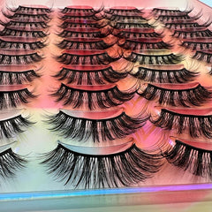 20 Pairs 3D Faux Mink Lashes Natural False Eyelashes for Extensions