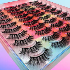 20 Pairs 3D Faux Mink Lashes Natural False Eyelashes for Extensions