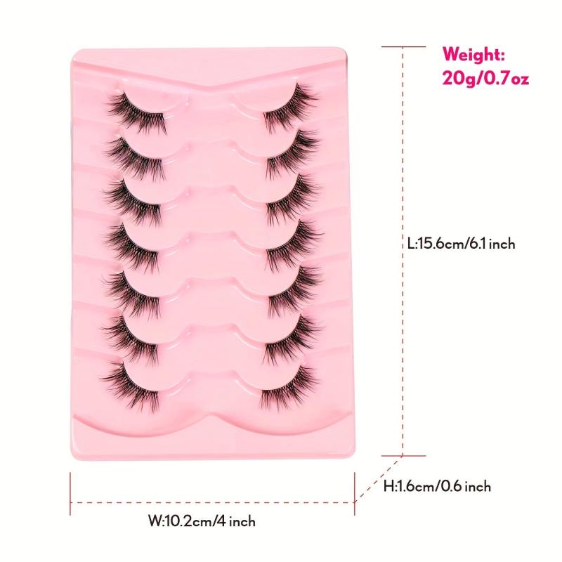 Natural 3D Fluffy Half Eye False Eyelashes