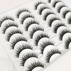 Faux Mink Hair False Eyelashes Thick Fluffy Dramatic Reusable False Eyelashes