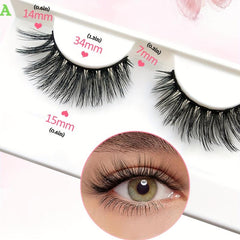 5 Pairs Cat Eye Lashes Sexy Natural Fluffy Faux Mink False Eyelashes