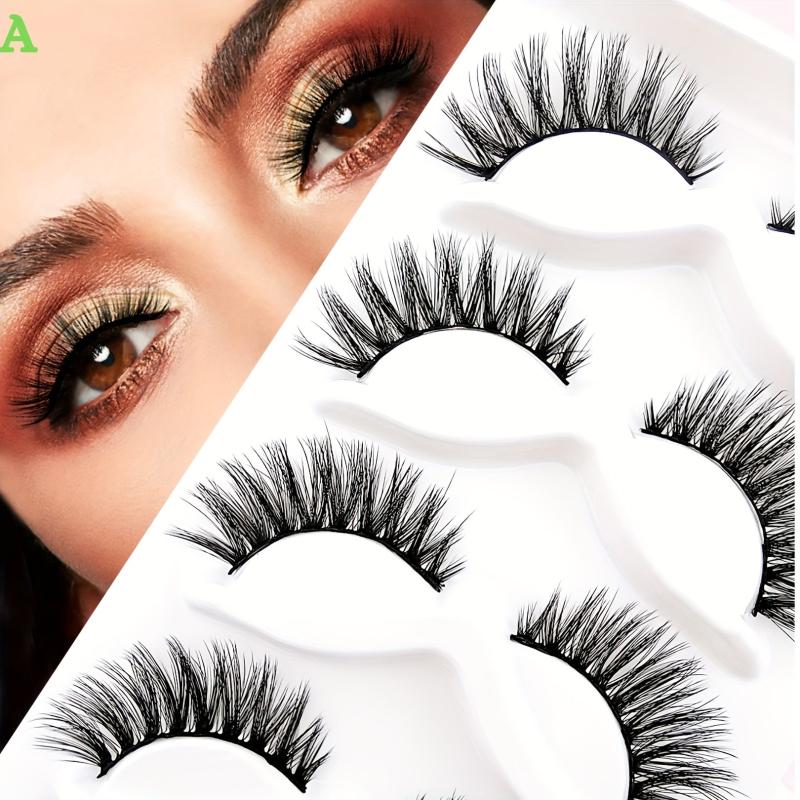5 Pairs Cat Eye Lashes Sexy Natural Fluffy Faux Mink False Eyelashes