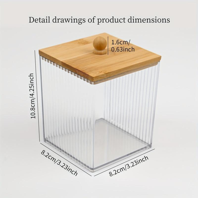 Clear Plastic Cotton Swab Storage Rack - Cosmetic Organizer