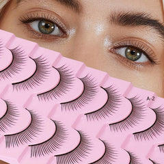 10 Pairs Durable Non deformable Natural False Eyelashes