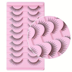 10 Pairs Durable Non deformable Natural False Eyelashes