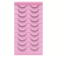 10 Pairs Durable Non deformable Natural False Eyelashes