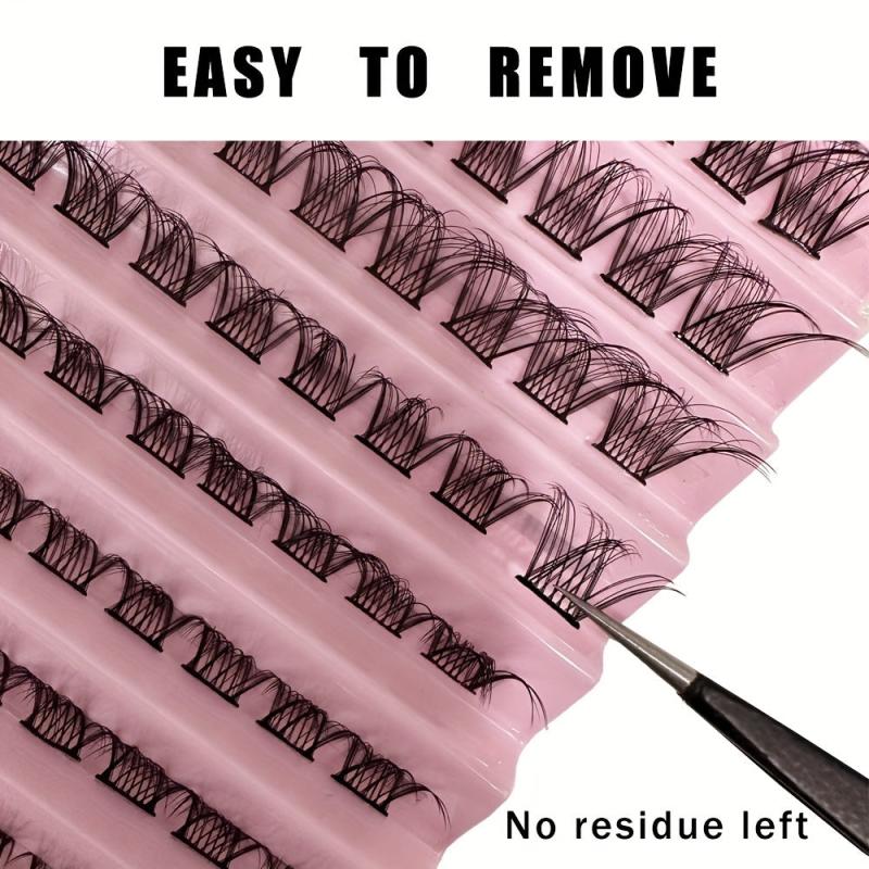 100pcs Mix D Curl Cluster Lashes 8-16mm Soft & Natural False Eyelashes DIY