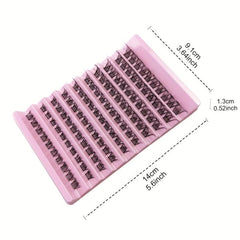 100pcs Mix D Curl Cluster Lashes 8-16mm Soft & Natural False Eyelashes DIY