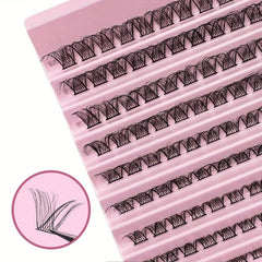 100pcs Mix D Curl Cluster Lashes 8-16mm Soft & Natural False Eyelashes DIY