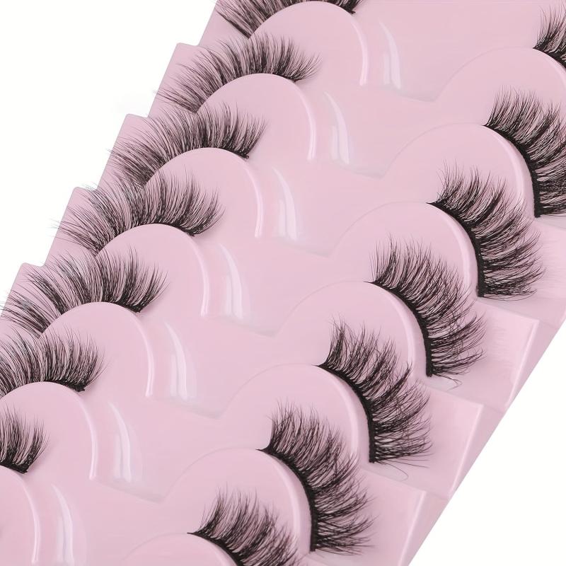 10 Pairs Natural Wispy 3D Faux Mink False Eyelashes