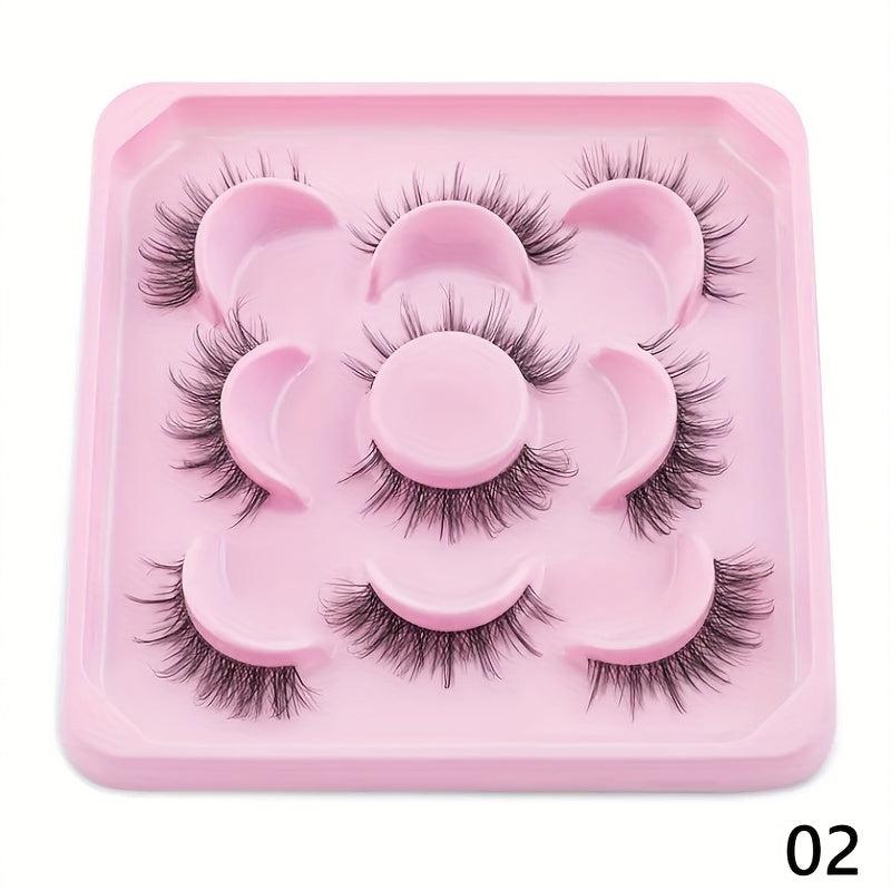 5 Pairs Little Devil Style False Eyelashes Cosplay Natural Look Lashes