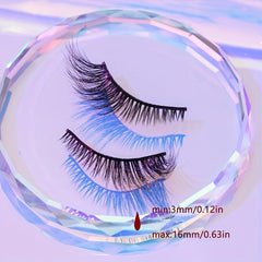 5 Pairs 5D Cat Eye False Lashes 16mm Tail Fluffy Cross Strip Eyelashes