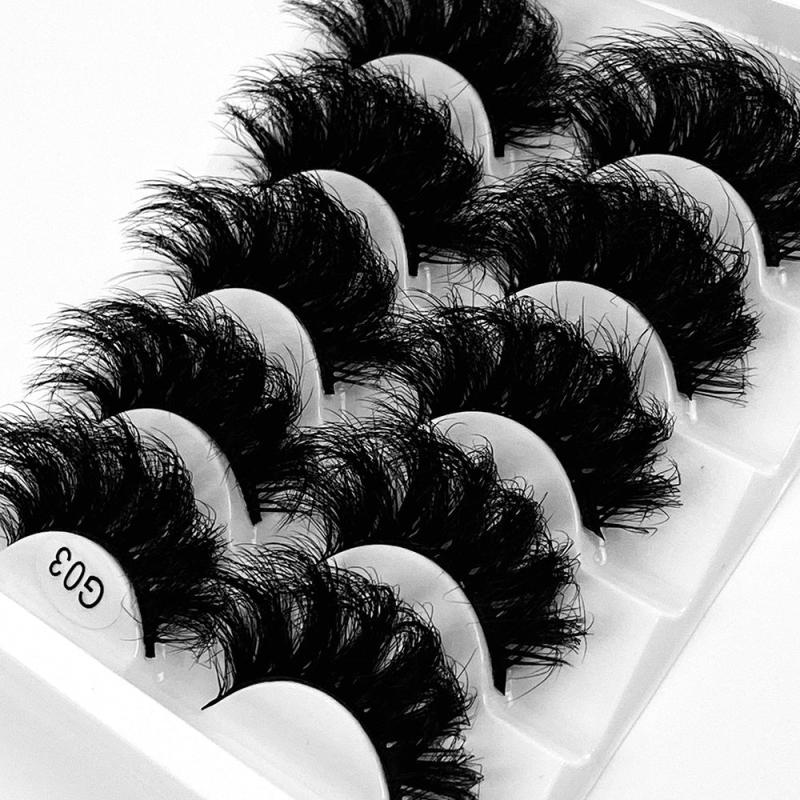 5 Pairs 8D Fluffy False Eyelashes For Dramatic Makeup