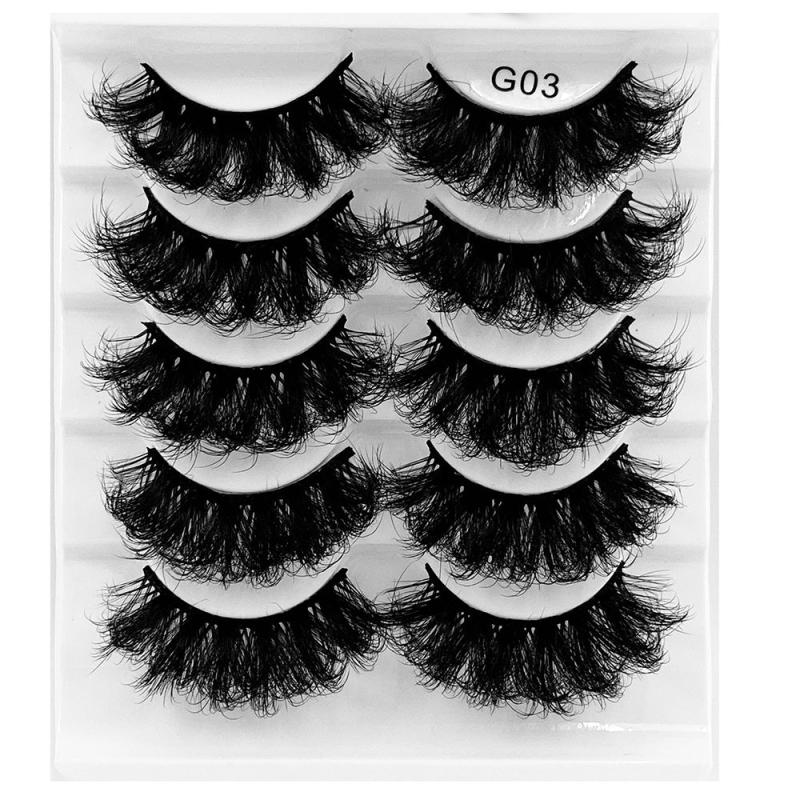 5 Pairs 8D Fluffy False Eyelashes For Dramatic Makeup