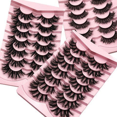 7 Pairs Fluffy 6D Faux Mink Wispy Eyelashes Natural Look False Lashes