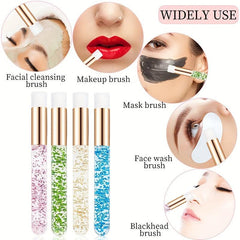 20 Glitter Crystal Lash Shampoo Brushes with Container