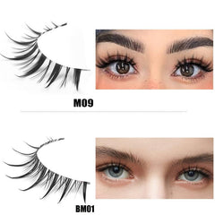 Spiky Manga Lashes 12mm Clear Band Doll Eyelashes for Anime Cosplay
