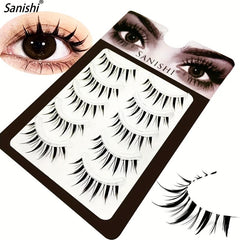 Spiky Manga Lashes 12mm Clear Band Doll Eyelashes for Anime Cosplay