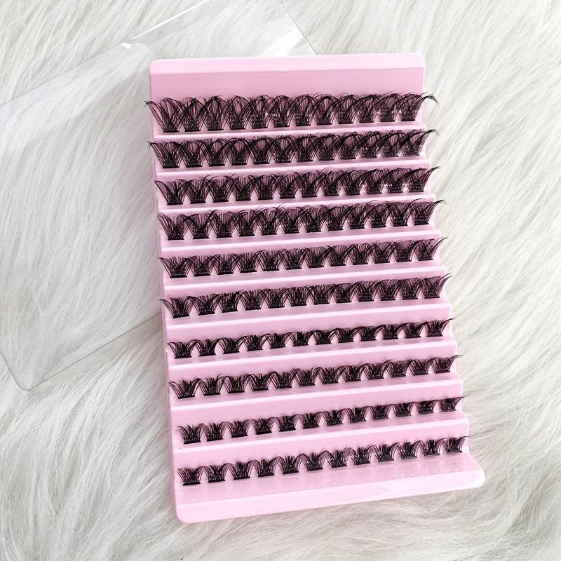 120pcs 8-16mm D Curl Cluster Lashes Individual Lashes Soft & Natural False Eyela