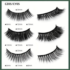 Magnetic Eyelashes Set with Eyeliner and Tweezers - Fluffy & Wispy