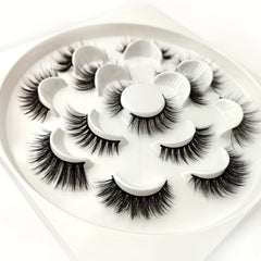 7 Pairs Fluffy Makeup Eyelashes Dramatic 5D Strip Lashes