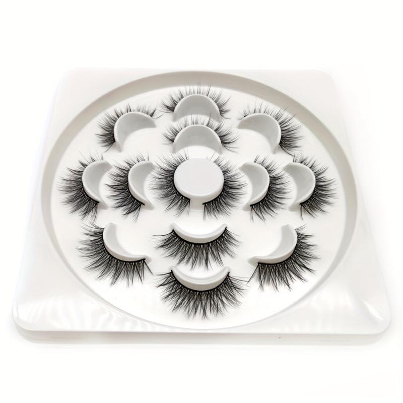 7 Pairs Fluffy Makeup Eyelashes Dramatic 5D Strip Lashes