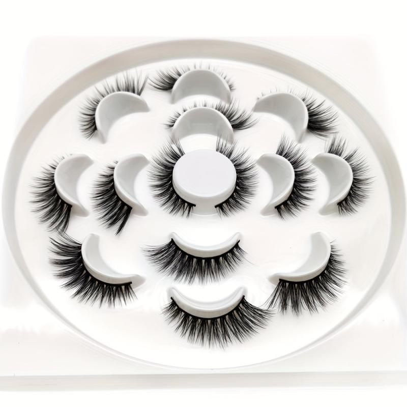 7 Pairs Fluffy Makeup Eyelashes Dramatic 5D Strip Lashes
