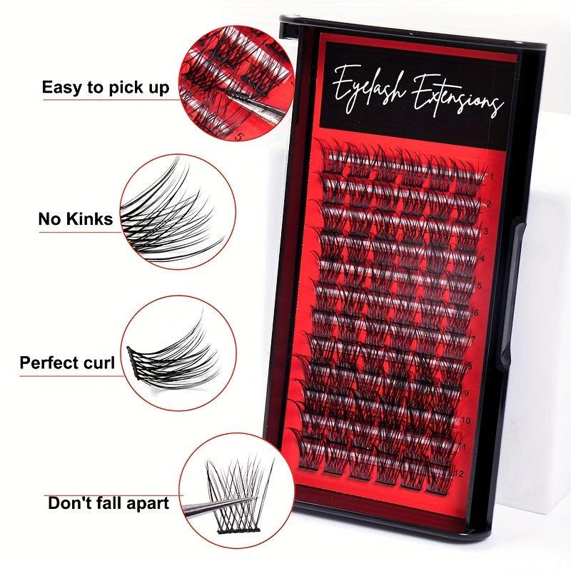 DIY Cluster Lashes Natural Thick Segmented False Eyelashes DM007