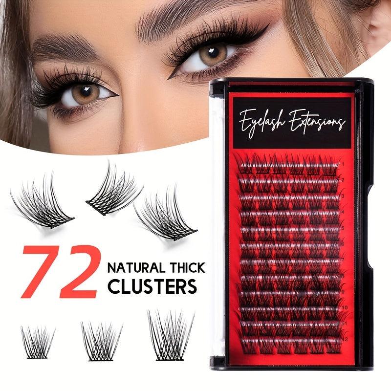 DIY Cluster Lashes Natural Thick Segmented False Eyelashes DM007
