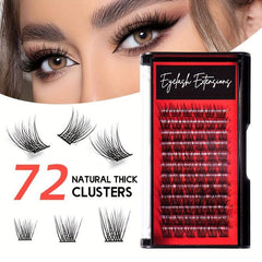 DIY Cluster Lashes Natural Thick Segmented False Eyelashes DM007
