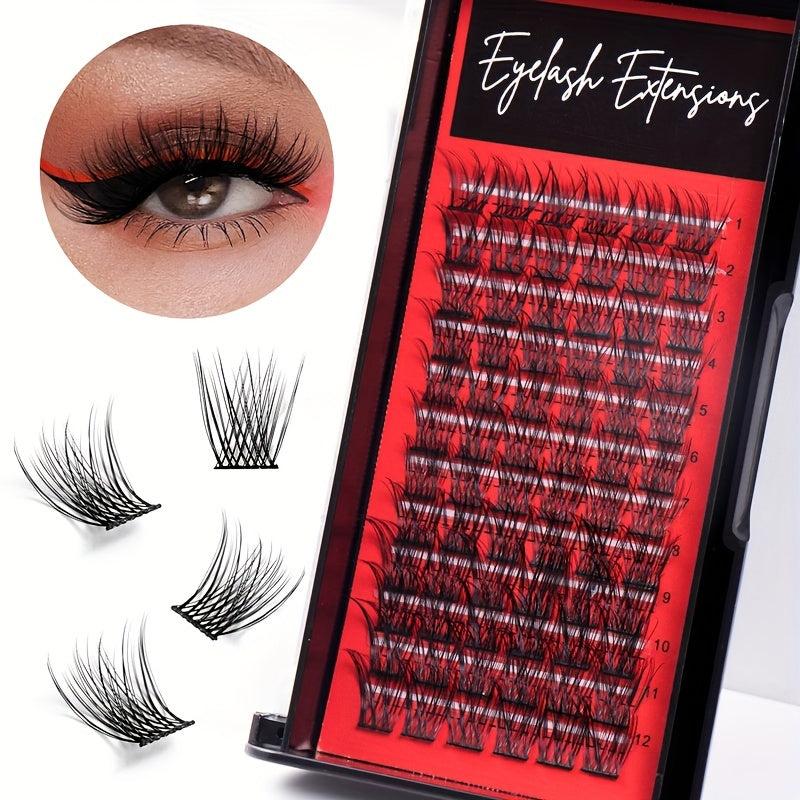 DIY Cluster Lashes Natural Thick Segmented False Eyelashes DM007