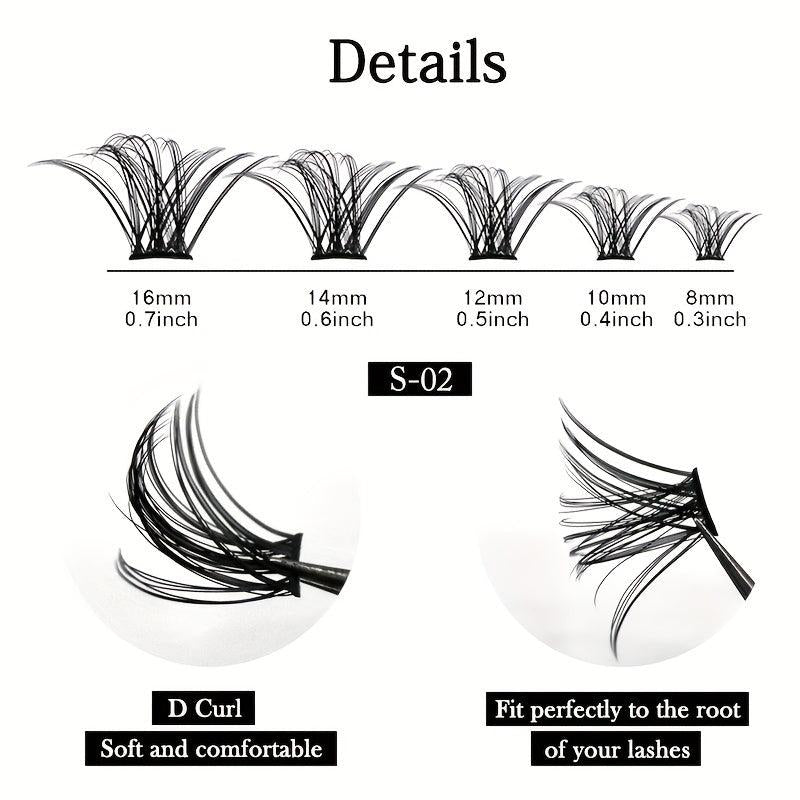 D Curl 8-16mm Lash Clusters Individual Lashes 120pcs