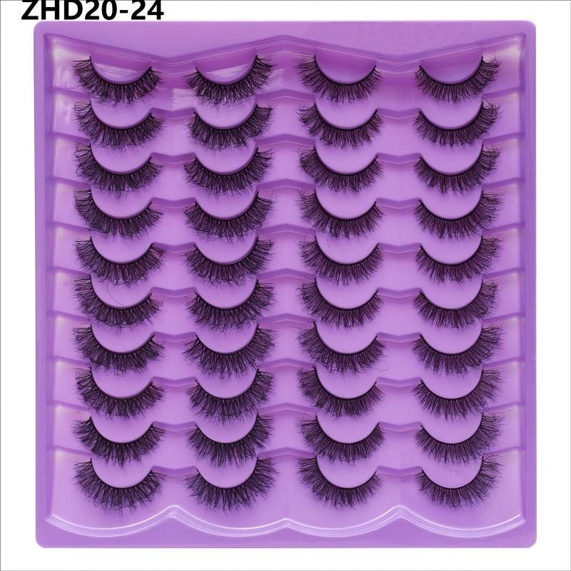 20 Pairs Faux Mink Natural Crossed Lashes