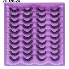 20 Pairs Faux Mink Natural Crossed Lashes