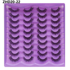 20 Pairs Faux Mink Natural Crossed Lashes