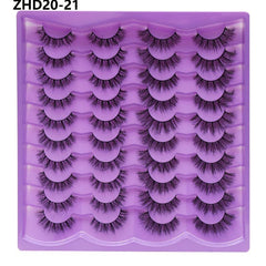 20 Pairs Faux Mink Natural Crossed Lashes