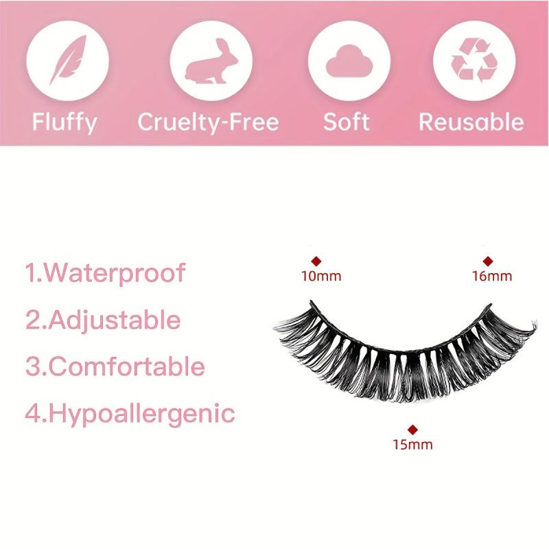 10 Pairs D Curling Thick False Eyelashes for Dating