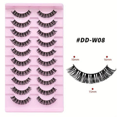 10 Pairs D Curling Thick False Eyelashes for Dating