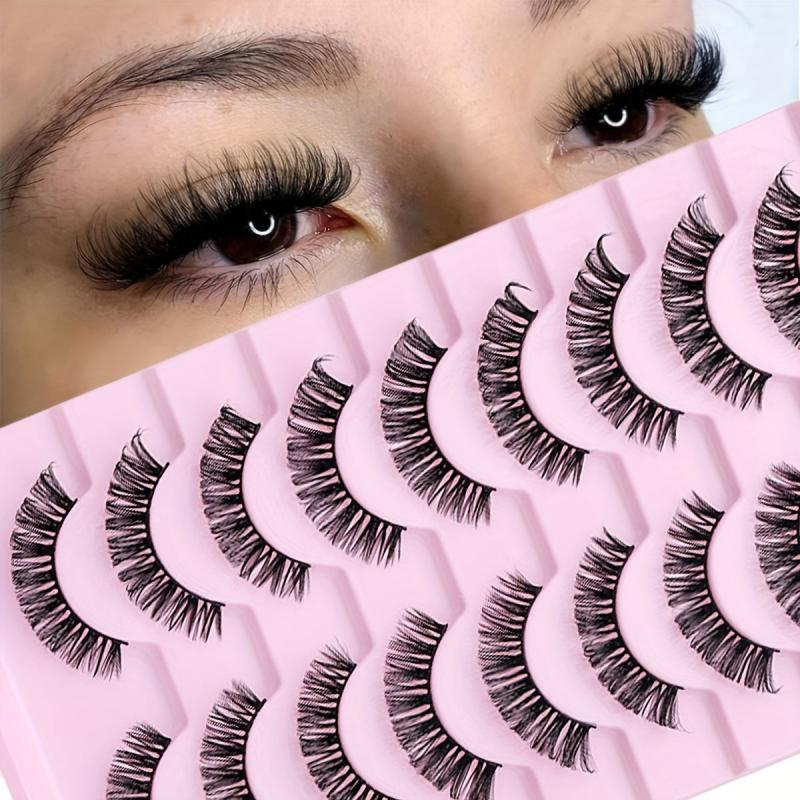10 Pairs D Curling Thick False Eyelashes for Dating