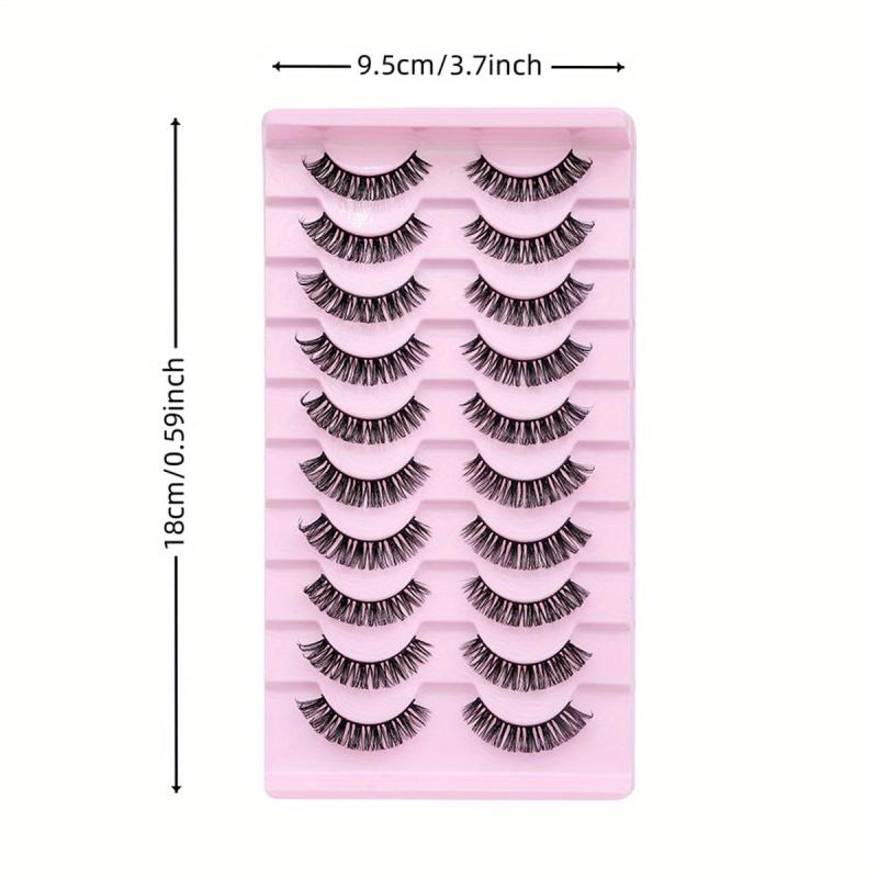 10 Pairs D Curling Thick False Eyelashes for Dating