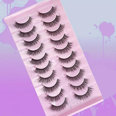 10 Pairs Faux Mink False Eyelashes 3D Short Thick Full Strip