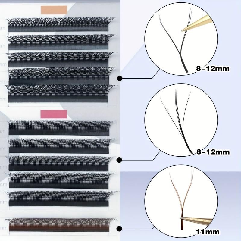 Caramel C Curling Individual False Eyelashes Natural Look