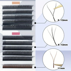 Caramel C Curling Individual False Eyelashes Natural Look