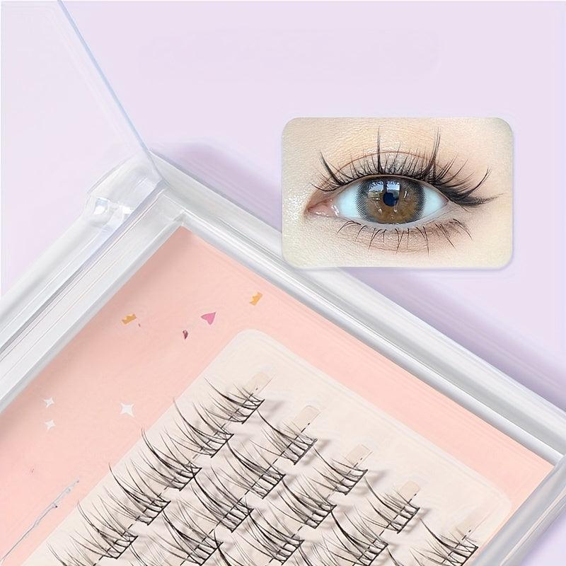 Sunflower Slim False Eyelashes, Natural Segmented Fishtail Little Devil Style