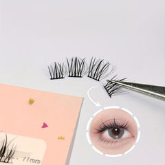 Sunflower Slim False Eyelashes, Natural Segmented Fishtail Little Devil Style
