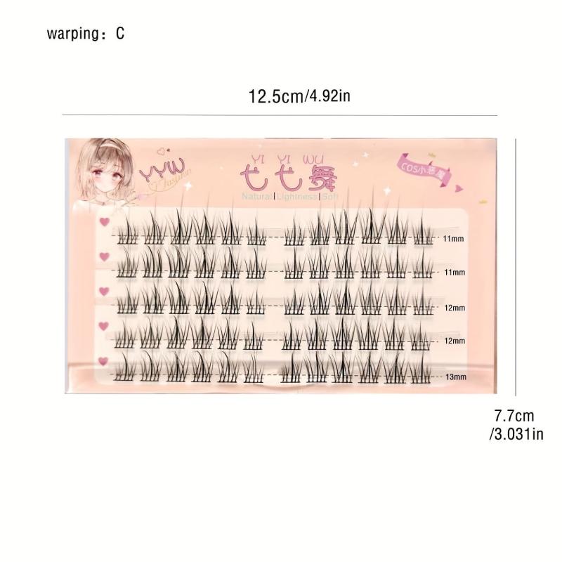 Sunflower Slim False Eyelashes, Natural Segmented Fishtail Little Devil Style