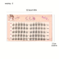 Sunflower Slim False Eyelashes, Natural Segmented Fishtail Little Devil Style