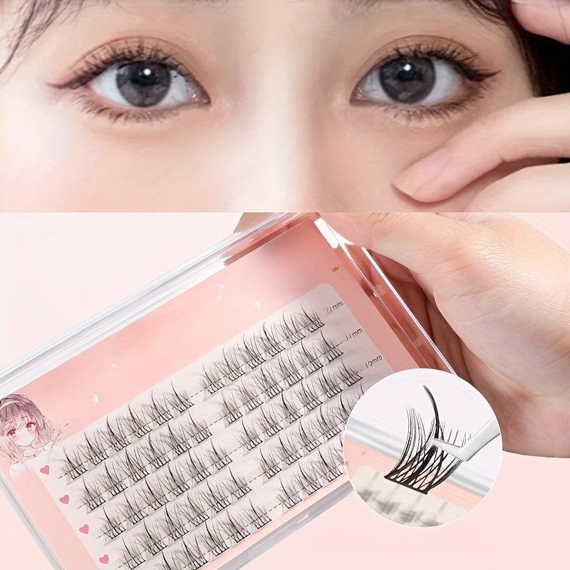 Sunflower Slim False Eyelashes, Natural Segmented Fishtail Little Devil Style